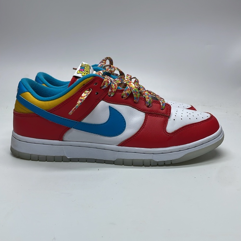 Nike Dunk low Lebron Fruity Pebbles multi colored DH8009-600 USED Size 8.5 - Picture 2 of 9
